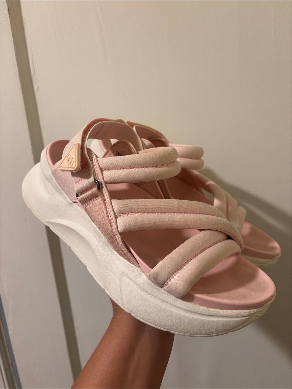UGG Blush Pink Padded Platform Sandals